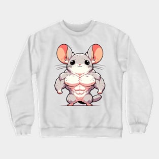 Cute Muscular Chinchilla Crewneck Sweatshirt